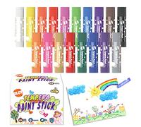BLOT Gouache Solide en Stick 18 Couleurs - Stick Solide Kids Art Kit - Peinture Enfant pour Papier, Verre, Carton - Non Toxique et Lavable
