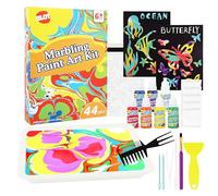 BLOT Peinture marbrée à l'eau pour enfants 7 Couleurs Ensemble de Peinture marbrée à l'eau Arts et Artisanat pour Filles et Garçons Creative Art Set de à la Main Peintures Jouet 6+ Ans