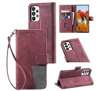 BLOTECH Coque pour Samsung Galaxy A33 5G Le Noir PU Leather Case Surface Lisse Housse Étui en Cuir Portefeuille Support Stand/Crédit/Magnet Antichoc Flip Case Bumper Samsung Galaxy A33 5G