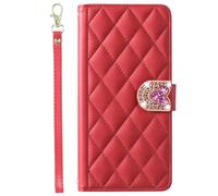 BLOTECH Couverture pour Motorola Moto G04S 4G Housse Étui à Rabat Portefeuille Etui de Protection Portables Case Magnétique Housse Étui PU Cuir avec 3D Glitter Amour Boucle pour Moto G04S 4G,Rouge