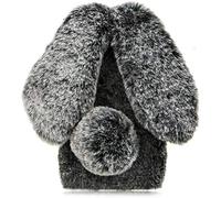 BLOTECH Doux Fluffy pour Xiaomi 15T 5G Fluffy Doux Case Fluffy Soft Étui Peluche Lapin Coque Femmes Girly Couverture Chaud Housse Mignonne Velu Phone Shell pour Xiaomi 15T 5G,Gris