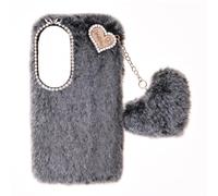 BLOTECH Duveteux Boîtier for OnePlus Nord CE5 Fluffy Coque, Fluffy Doux Soft Coquille Étui Peluche Coque Tendre Confortable Winter Tiède Enveloppe Douillet Charmant Protection Sleeve Case,Noir