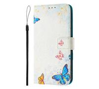 BLOTECH Etui à Rabat pour Honor X6C Coque Coloré Flip Cas Papillons Motif avec Fente Kickstand Portefeuille Etui Folio Couverture Protecteur Coquille pour Honor X6C Clapet Cover