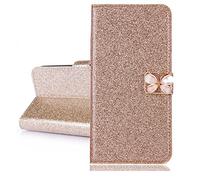 BLOTECH Etui à Rabat pour Moto Edge 70 Fusion 5G Case Glitter Coque Etui à Rabat en PU Cuir Glitter Briller Or Housse Pochette en Cuir Portefeuille Back Etui Folio Couverture Coquille