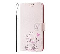 BLOTECH Etui à Rabat pour Samsung Galaxy S24 Coque Coloré Flip Cas Chat Mignon Motif avec Fente Kickstand Portefeuille Etui Folio Couverture Protecteur Coquille pour Samsung Galaxy S24 Clapet Cover