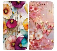 BLOTECH Etui Housse *2 pour Honor X6B Flip Wallet Cuir Portefeuille Pochette Étuis à Rabat Folio Housse Coque de Protection Antichoc Portefeuille Etui Flip Folio Case,Fleurs Jaunes
