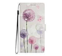 BLOTECH Etui Housse pour Motorola Moto G06 4G vec Rabat,Coloré Boîte à Rabat Housse étui de téléphone Portefeuille Coffret en Cuir Glitter Clapet pour Motorola Moto G06 4G, Taraxacum mongolicum