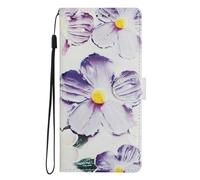 BLOTECH Étui Protection Case pour Moto Edge 70 Pochette Portefeuille PU Cuir Flip Housse Étui Rabat Cover Case Wallet Porte-Cartes Coloré Peint Aimantée Béquille Housse,Huile sur Toile Fleurs