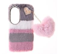 BLOTECH Fuzzy Plush Case for Tecno Spark Go 2 Gentle Tender Cozy Warm Winter Snug Envelope Protective Sleeve Cute Adorable Housing Cover Mobile Device Étui Confortable et Chaud,Jonction Noire