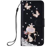BLOTECH Housse pour Motorola Moto G86 Power 5G Paillettes 3D Sac Cuir Coque Bling Portefeuille Wallet PU Étui en Case Flip Magnétique Strass Diamants 3D Renard Flip Bookstyle Housse