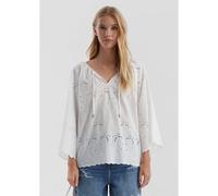 Blouse à broderie anglaise femme QS Blanc 32