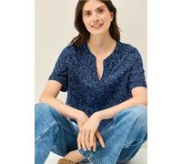 Blouse à col fendu à motifs