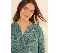 Blouse à col fendu à motifs