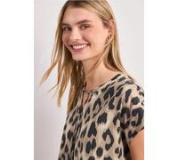 Blouse à col fendu avec détail smocké