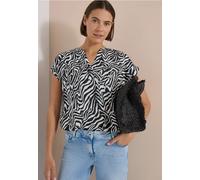 Blouse à col fendu avec imprimé zèbre