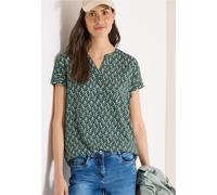 Blouse à col fendu et imprimé minimal