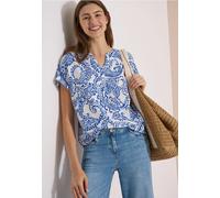 Blouse à col fendu et imprimée
