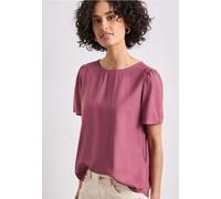 Blouse à col rond et manches courtes bouffantes