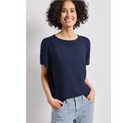 Blouse à col rond et manches courtes bouffantes