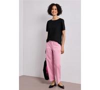 Blouse à col rond et manches courtes bouffantes