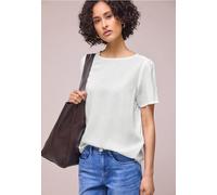 Blouse à col rond et manches courtes bouffantes