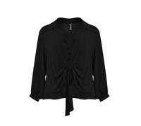 Blouse Ã dÃ©tail nouÃ© sur le devant femme Mat Fashion Noir S/M