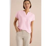 Blouse à épaules tombantes en seersucker