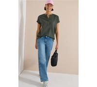 Blouse à épaules tombantes en seersucker