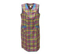 Blouse à fermeture éclair pour femme - Tablier sans manches - Tablier de cuisine - Tablier de ménage - Blouse pour femme à carreaux - Coton/polyester - Multicolore - 46