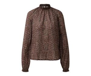 Blouse Ã imprimÃ© intÃ©gral et col montant smockÃ© femme QS Multicolore 36