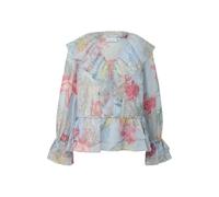 Blouse Ã imprimÃ© texturÃ© avec dÃ©tails Ã volants femme COMMA Bleu 32