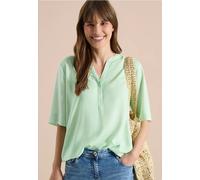 Blouse à manches courtes avec col fendu et rayures