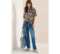Blouse à manches courtes avec imprimé et boutons