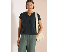 Blouse à manches courtes avec mélange de structures
