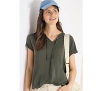 Blouse à manches courtes avec mélange de structures