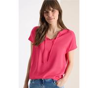 Blouse à manches courtes avec mélange de structures