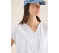 Blouse à manches courtes avec mélange de structures