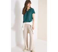 Blouse à manches courtes avec mélange de structures