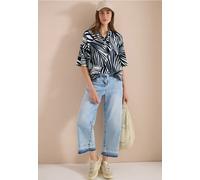 Blouse à manches courtes avec split neck et imprimé