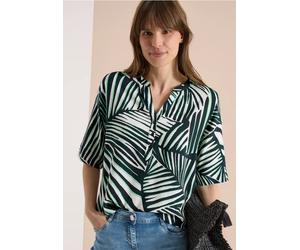 Blouse à manches courtes avec split neck et imprimé