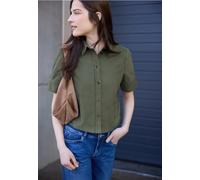 Blouse à manches courtes en velours côtelé