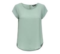 Blouse à manches courtes unies pour femmes - Haut de base col rond only