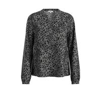 Blouse Ã manches longues en viscose mÃ©langÃ©e avec col V et imprimÃ© all-over femme s.Oliver Gris 36
