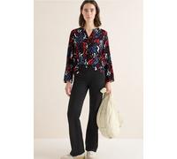 Cecil 3412612 Chemisier avec Motif Graphique, Noir/Multicolore, S Femmes
