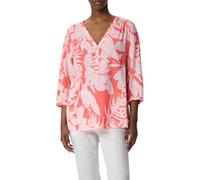 Blouse à motif imprimé à col tunisien et plis femme COMMA Rose 38