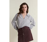 Blouse à rayures en coton - Belinda Ray - M - Bleu - Femme - Etam