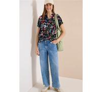 Blouse avec col fendu et motif floral