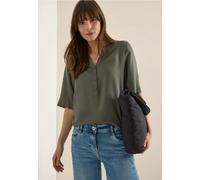 Blouse avec col fendu et ourlet élastique