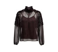 Blouse avec dÃ©tails transparents femme Salsa Jeans Marron XS