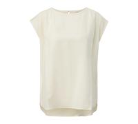 Blouse avec empiècements en dentelle transparente aux épaules femme QS Blanc 34
